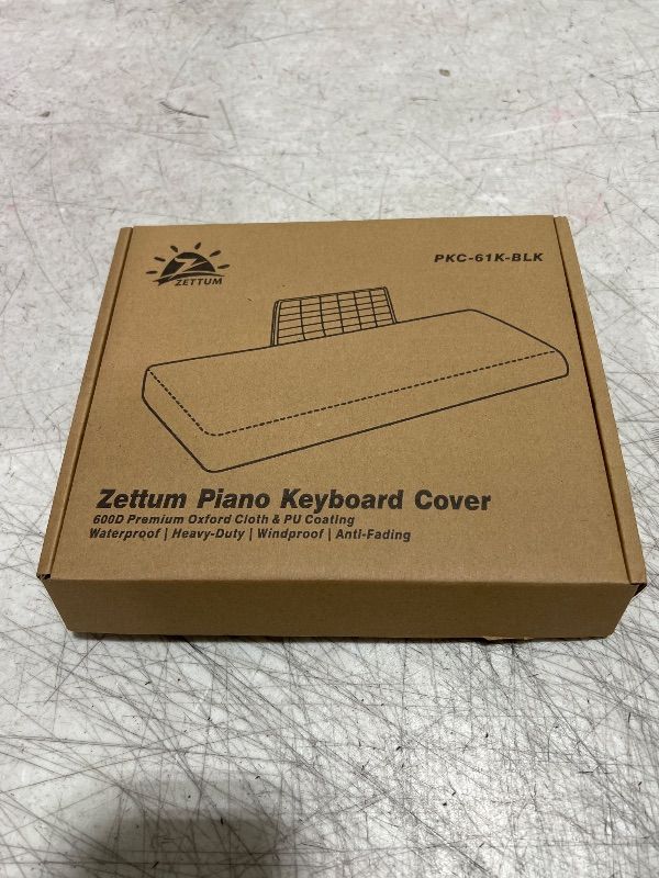 Photo 3 of Zettum Piano Keyboard Cover 61 Key - 600D Piano Keyboard Dust Cover Waterproof & Heavy Duty, Fade-Resistant Digital Piano Covers for Yamaha, Roland, Alesis, Casio, Rock Jam, and More (37" x 14" x 5")