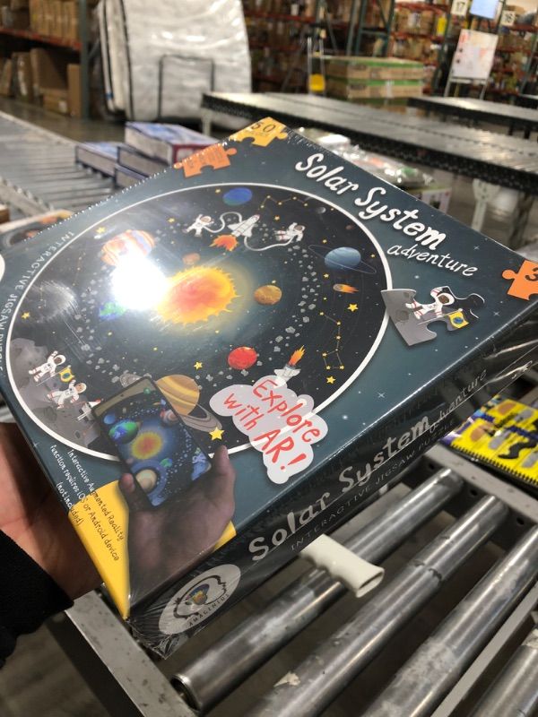 Photo 2 of 50pcs Solar System Puzzle. Smart Technology uses Augmented Reality to Bring Space to Life. Learn Facts About Space! Solar System Design 60cm Diameter. Large Pieces Ages 3+ Requires Compatible Device