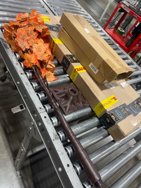 Photo 1 of TURNMEON 4 Feet Prelit Maple Tree Thanksgiving Decorations Thanksgiving Fall Decor with Timer Pumpkin Lights 60 LED Warm Lights Acorn Brown Battery Box Thick Fall Tree Autumn Fall Indoor Outdoor Party