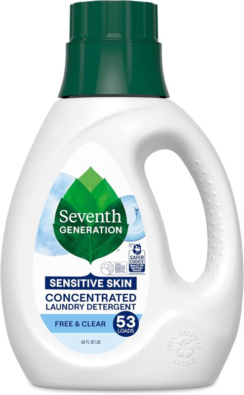 Photo 1 of Seventh Generation Concentrated Laundry Detergent Liquid Free & Clear Fragrance Free 40 oz
