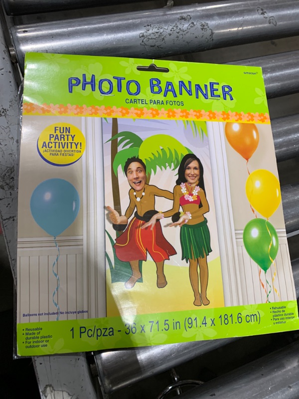 Photo 2 of Amscan 672900 Hula Dancing Plastic Photo Banner, 72" x 36", 1 Pc