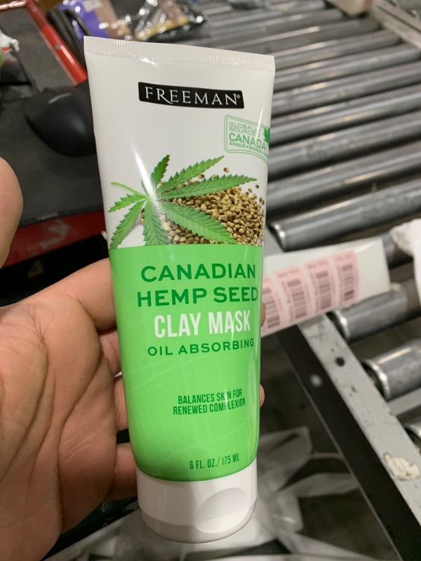 Photo 2 of Freeman Canadian Hemp Seed Oil Absorbing Clay Mask, 6 Fl Oz
