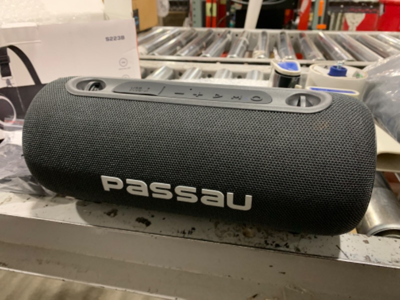 Photo 2 of Passau Portable Bluetooth Speakers 40W Peak Loud Stereo Sound, Passive Radiators-Deep Bass, All Day Playtime, Adjustable Strap, BT5.3, IPX5 Wireless Speaker RGB Lights for Indoor Outdoor