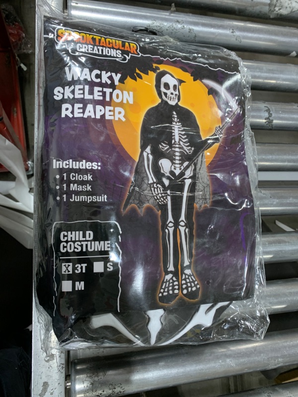 Photo 2 of Spooktacular Creations Halloween Boy Smooth Wacky skeleton reaper costume for kids (3T (3-4 yr))