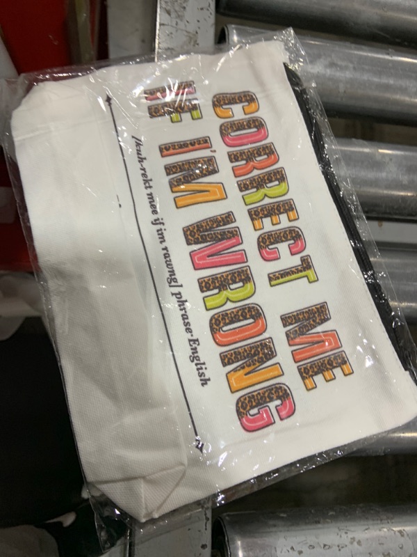 Photo 1 of Correct Me If I’m Wrong Definition Noun, Inspirational Makeup Bag Cosmetic Bag, Funny Office Accessories, Office Gifts, Coworker Gifts for Women, Birthday Thank You Gifts for female Colleague Employee