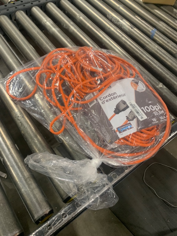 Photo 2 of Woods 0724 16/2 100' Orange Outdoor Extension Cord, 100 Foot