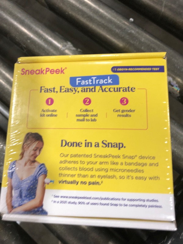 Photo 1 of SneakPeek® - Early Gender Test Kit - Fast Results - Over 99% Accurate¹ DNA Gender Prediction - Discover Gender at 6 Weeks - Lab Fees Included (Snap Fasttrack)