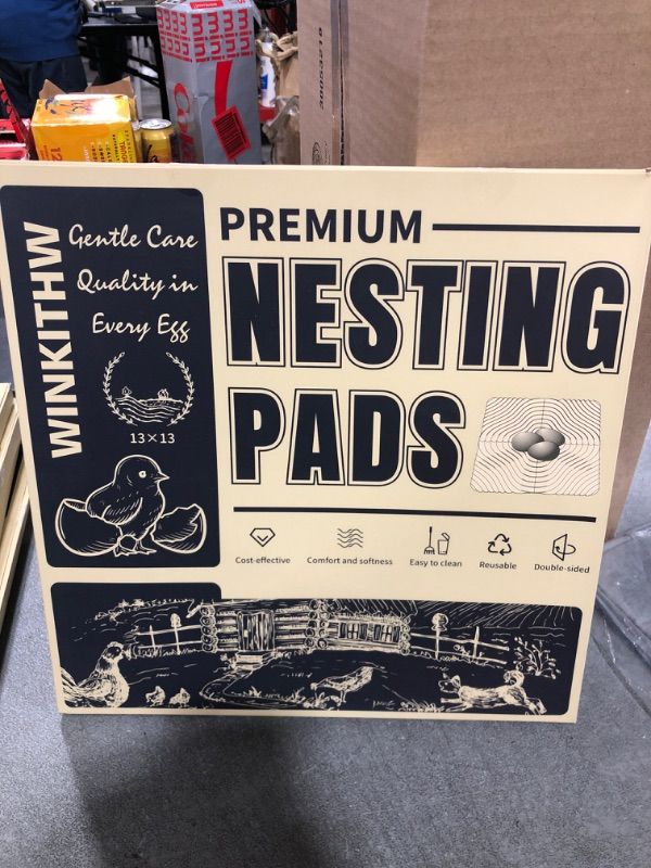 Photo 2 of Chicken Nesting Pads for Coop, Double Side Nesting Box Pads for Chicken Coop Bedding, Leak-Free Nesting Box Liners for Chicken Laying Boxes, Soft 12"x 12" Poultry Nest Box Pads (4)