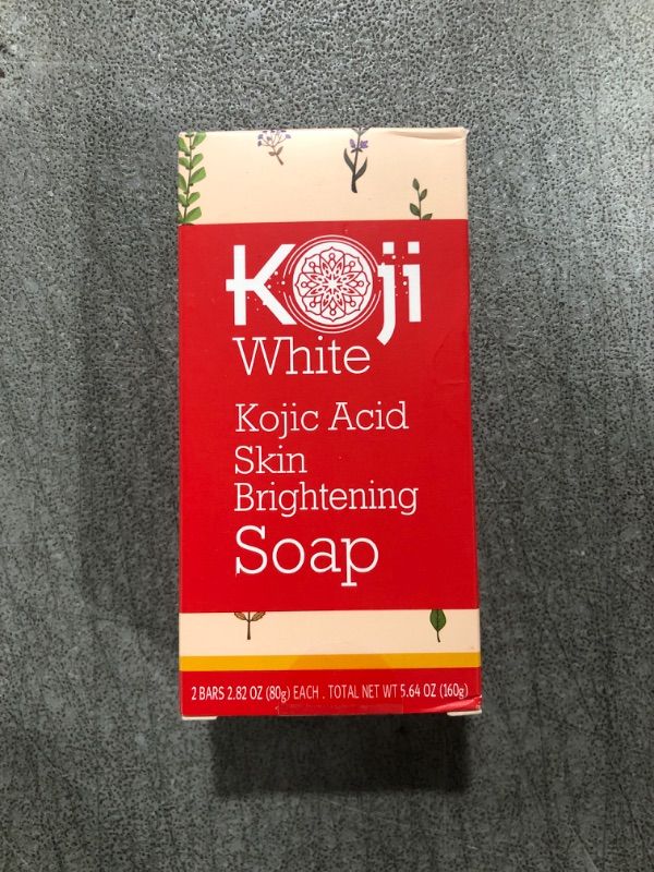 Photo 2 of Koji White Pure Kojic Acid Skin Brightening Soap | Glycerin Soap Bar for Exfoliating Face with Tea Tree, Coconut Oil | Sun Damage Skin with Hyaluronic Acid, Vitamin C, Vegan, 2.82 oz (Pack of 2) Expire July 12 2026