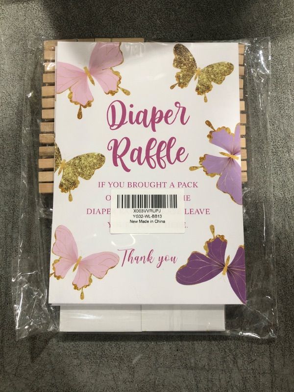 Photo 1 of 2 Butterfly Baby Shower Game,Don't Say Baby Clothespin Games,Diaper Raffle Tickets,Baby Shower Decorations,Baby Shower Game Gender Neutral,Baby Shower Package,Funny Baby Shower Games-6
