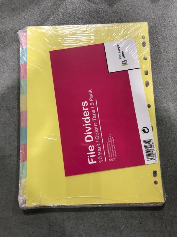 Photo 2 of 10 Tab Dividers for 3 Ring Binder – 10 Dividers Set with Tabs, Perfect for Organizing Documents, Binder Tab Dividers for Easy Filing (5 Pack)