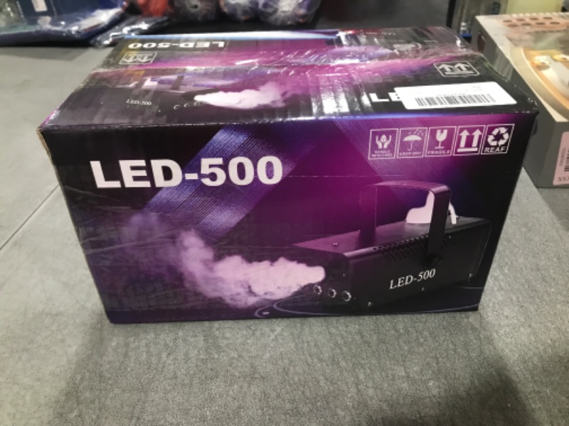 Photo 1 of 500W Fog Machine,Smoke Machine with LED Lights Wireless Remote Control for Halloween Wedding Party Disco Dj Effect