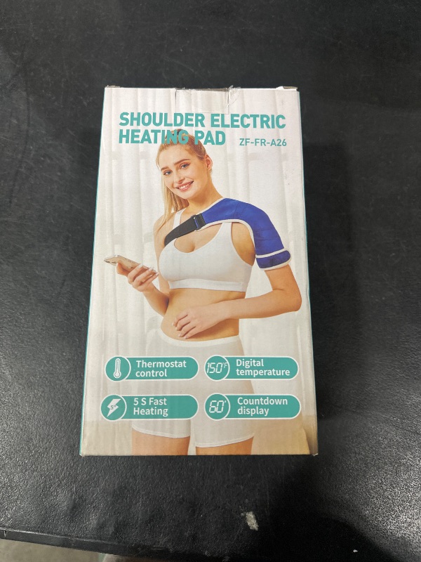 Photo 1 of CAMECO 1 Pack Heated Shoulder Wrap for Rotator Cuff Pain, Heating Pad for Shoulder Pain Relief, Heated Shoulder Brace for Arthritis, Frozen Shoulder, Dislocation, Tendonitis, 0-90min Timer Auto-Off