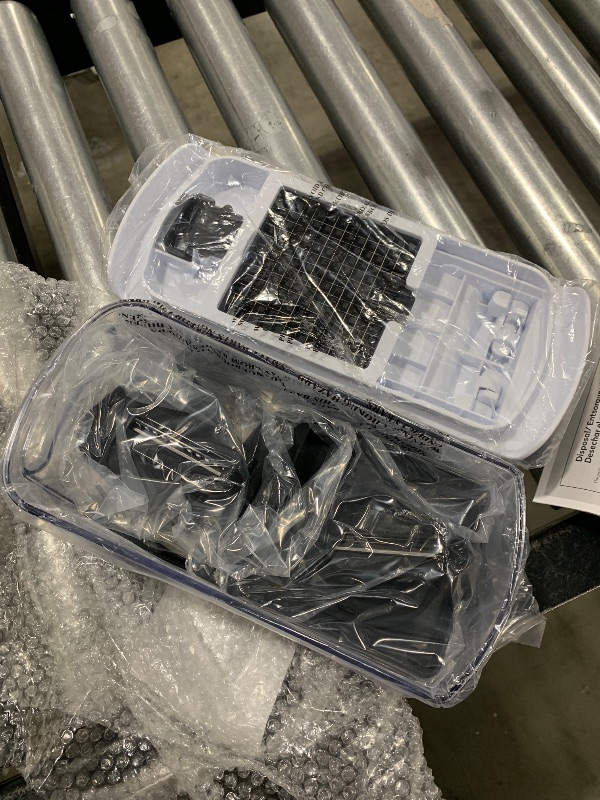 Photo 1 of Vegetable Chopper Vegetable Cutter - Food Onion Salad Veggie Chopper with Container - French Fry Potato Dicer Slicer Cutter - Kitchen Tools & Gadgets (4-in-1 White)