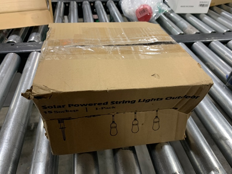 Photo 1 of WENFENG 48FT Solar Outdoor RGB String Lights, Dimmable Patio String Lights with Shatterproof Bulbs, Remote, Commercial Solar String Lights for Patio