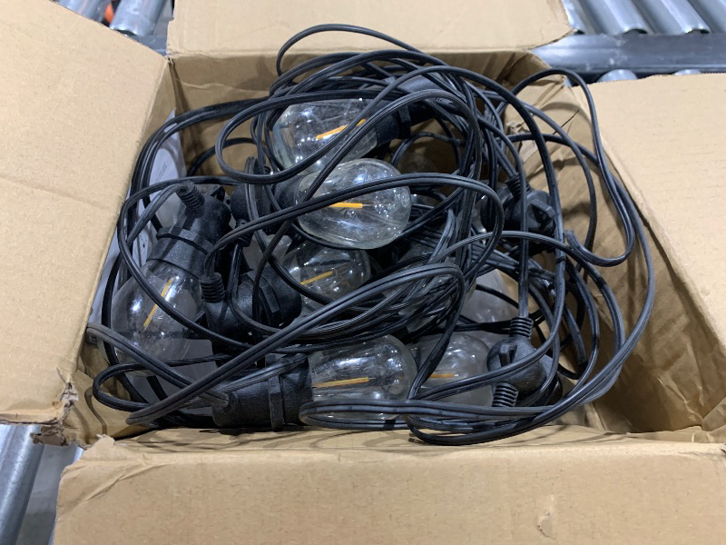 Photo 1 of WENFENG 48FT Solar Outdoor RGB String Lights, Dimmable Patio String Lights with Shatterproof Bulbs, Remote, Commercial Solar String Lights for Patio