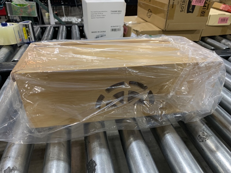 Photo 1 of Extra Large Cable Management Box with Lid, Bamboo Cable Box for Cords, Power Strips or Surge Protectors, Hide Loose Wires Behind TVs, Home, Computers, Office Desks by HTB