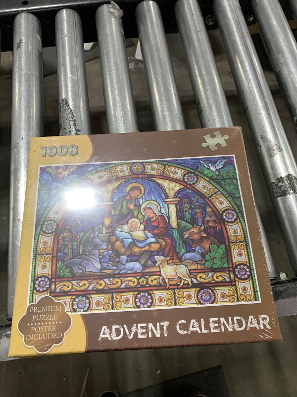 Photo 1 of Advent Calendar 2024 Christmas Jigsaw Puzzle - Jesus Christmas Jigsaw Puzzle 24 Day Countdown Christmas Scene Jigsaw Puzzle Happy Family Game Decorat Christmas Gift for Kids Adults