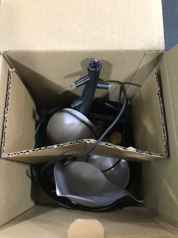 Photo 1 of Water Fountains Indoor, 3-Tier Tabletop Water Fountain with Adjustable LED Light, Small Desk Waterfall Fountain for Living Room/Office Zen/Home Décor, with Bell, Dynamic