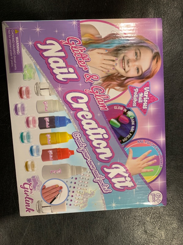 Photo 2 of GIRLINK Kids DIY Nail Polish Set for Girls, Kit of 22, 1000+ Unique Nail Color, Glitter and Glam, Great Toys Birthday Gifts, Creative Nail Art Fun