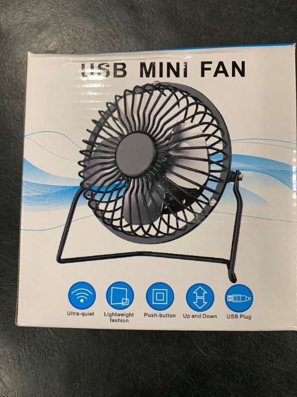 Photo 2 of 4 inch Personal Fans,USB Small desk Quiet Fan, 360° Rotation Mini Portable Table Fan,Air Cooling Electric Fans for Home Office Bedroom Travel Camping (Black) 4 Inch Black