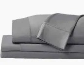 Photo 1 of SHEEX Original Performance Sheet Set, Cooling Bed Sheet with 1 Flat Sheet, 1 Fitted Sheet, and 2 King Pillowcases, King/California King, gray