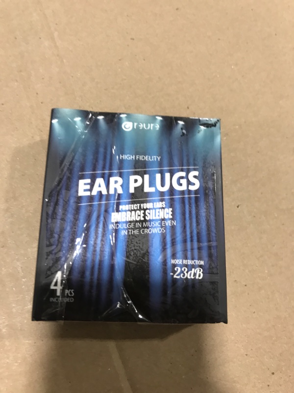 Photo 3 of Reure High Fidelity Concert Ear Plugs, Noise Cancelling Silicone Ear Plugs 2 Pairs Great for Concerts Loud Music, Musicians, Motorcycles, Airplanes, Raves, Hearing Protection -20 dB