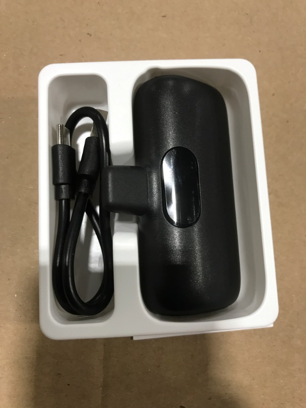 Photo 2 of Mini Portable Charger 5000mAh Power Bank,15W PD USB C Cell Phone Portable Power, LCD Display Battery Pack Compatible With iPhone 15/15 Plus/15 Pro/15 Pro Max/Android/Samsung/Moto/LG (Type-C Only) Black