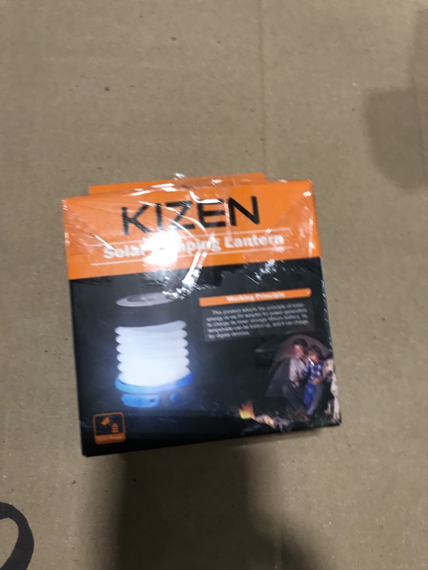 Photo 3 of KIZEN Solar Camping Lantern - LED Lanterns for Power Outages, Camping Lights, Emergency Flashlight - Collapsible Lamp, Rechargeable W/Solar or Plug