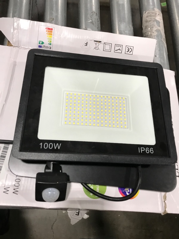 Photo 1 of XYCN 2 Pack 100W LED Motion Sensor Flood Light,11500 lumens LED Work Light with Plug,IP66 Waterproof Floodlights Outdoor 5000K Daylight White Super Bright Security Light for Garage,barn,Front Porch