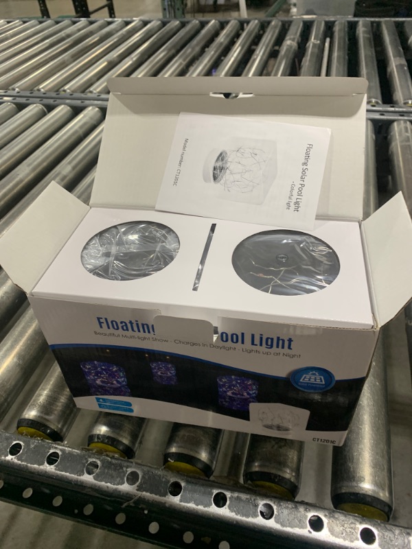 Photo 1 of LENONE Solar Floating Pool Lights, 5.6 Inches LED Colored Light Up Solar Pool Lights (2PCS)