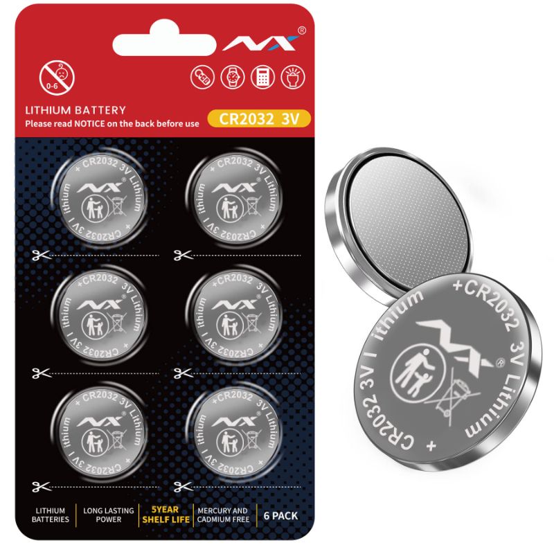 Photo 1 of (2 pack) Tsrwuily CR2032 3V Lithium Coin Cell Battery, Watch and Electronics Button, 6Pcs