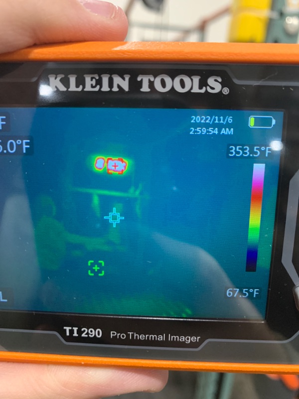 Photo 1 of Klein Tools TI290 Rechargeable PRO Thermal Imaging Camera, Over 49000 Pixels, Wi-Fi Data Transfer, 3 Palettes, High / Low Temperature Points