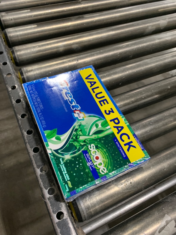 Photo 1 of Crest Complete Whitening + Scope, Long Lasting Mint Toothpaste, Triple Pack (3 Count of 5.4 oz Tubes)