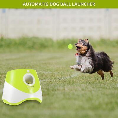 Photo 1 of YXX-TECH Automatic Dog Ball Thrower Launcher with 12 PCS Tennis Balls (New Green Dog Ball Launcher)