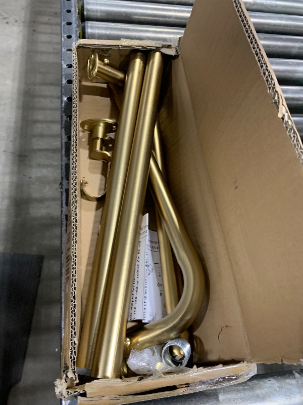 Photo 1 of Room Darking Curtain Rod, 28-84 Inch Adjustable Window Curtain Rods Wrap Around 1inch Diameter