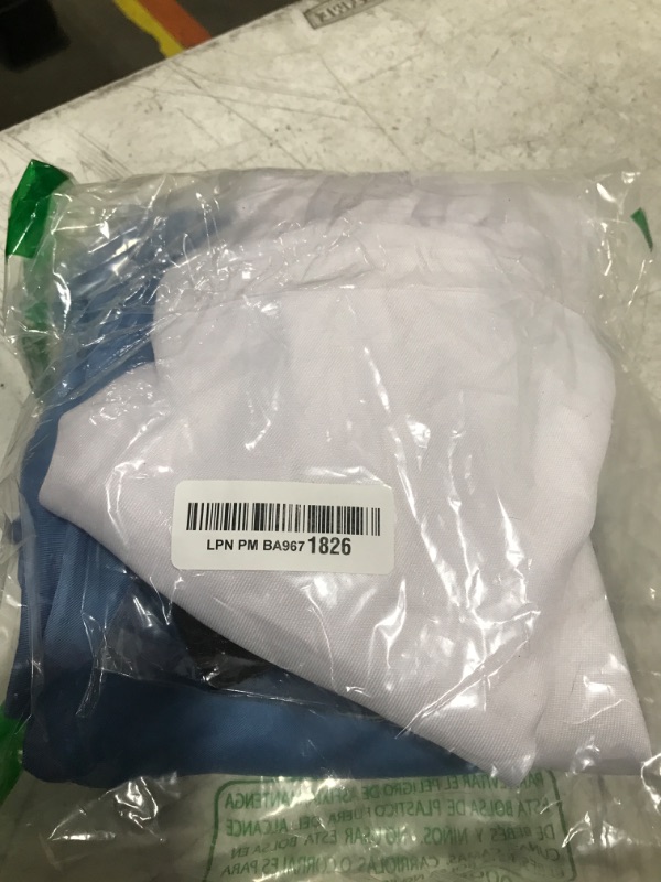 Photo 1 of Irtysh Girl Blue Dress White Apron Halloween Cosplay Costume With Bow Hair Band Stockings Set(140)