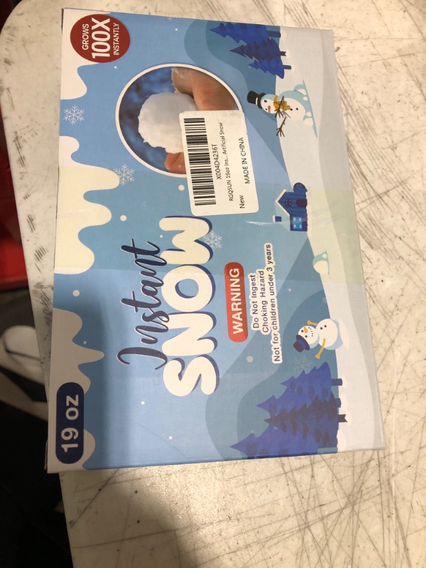 Photo 1 of RGQSUN 19 Ounces Instant Snow Powder Artificial Instant Snow,Fluffy Fake Snow Decoration Snow Sensory Play for Cloud Slime,Snowball Fights,Christmas Decor,DIY,Crafts,Photography