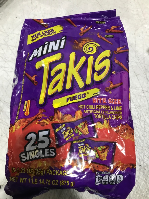 Photo 2 of BB 11/24 //  Takis Rolled Mini Fuego Tortilla Chips - 30.75oz/25ct