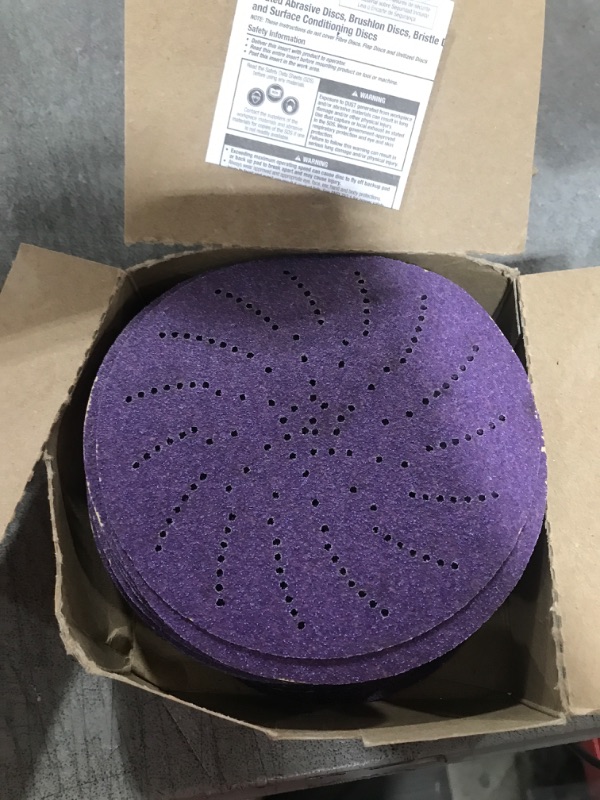 Photo 1 of 3M Hookit Clean Sanding Paper Disc 732U - 80+ Grit Vacuum Sanding Disc - C-Weight Backing, Hook and Loop Attachment - 5"