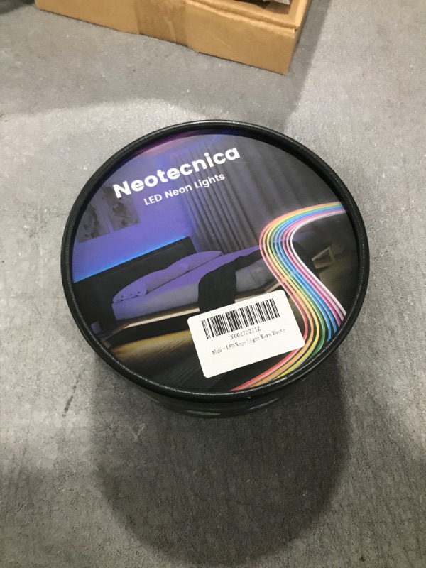 Photo 1 of LED Neon Rope Light, 16.4Ft Neon Strip Lights with LED Controller & Power Adapter, 12V Flexible Neon Light Strip IP65 Waterproof, Cuttable LED Lights for Bedroom, Kitchen, Gaming Room, Outdoor, Decor