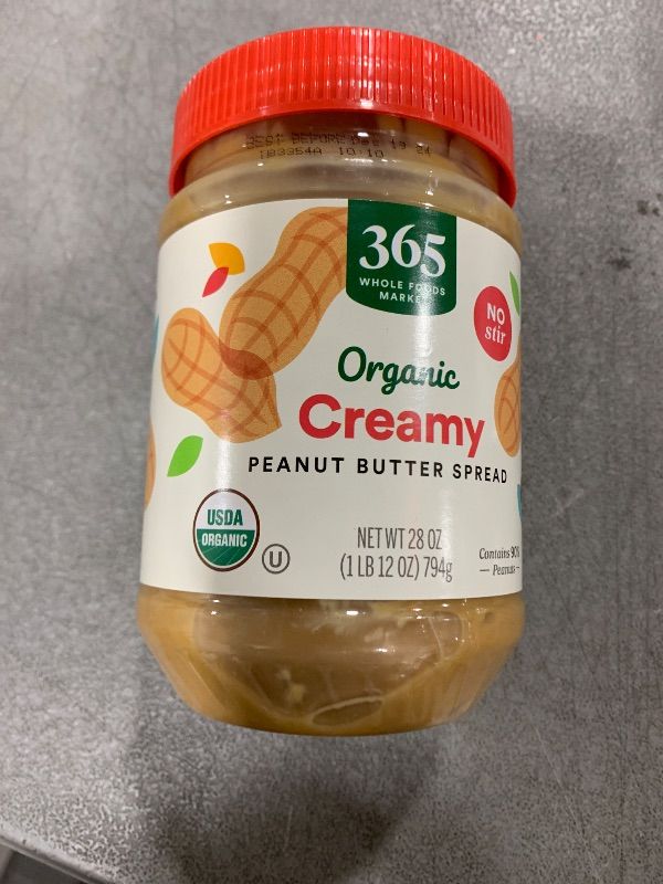 Photo 2 of 365 by Whole Foods Market, Organic Creamy Peanut Butter, 28 Ounce
