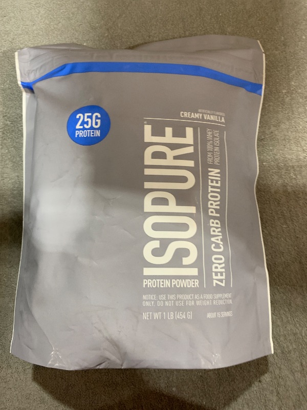 Photo 1 of Isopure Creamy Vanilla Whey Isolate Protein Powder with Vitamin C & Zinc for Immune Support, 25g Protein, Zero Carb & Keto Friendly, 15 Servings, 1 Pound (Packaging May Vary)