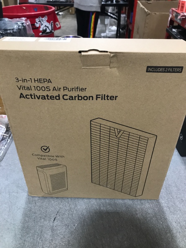Photo 1 of Vital 100S Replacement Filter Compatible with LEVOIT Vital 100S Air Purifier, 3-in-1 H13 True HEPA, High-Efficiency Activated Carbon Vital 100S-RF Filter, Replace Part, 2 Pack, White