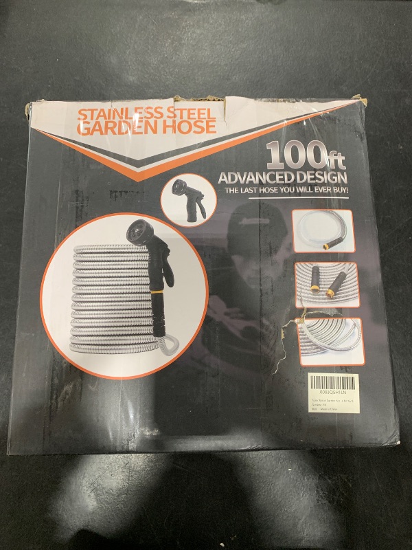 Photo 1 of 100FT STAINLESS STEEL GARDEN HOSE 