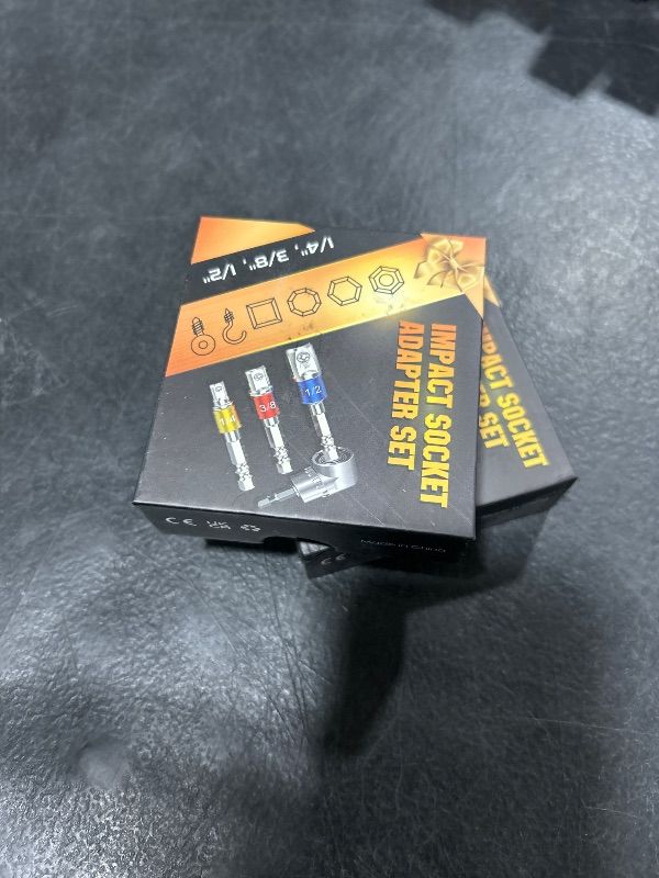 Photo 1 of Socket Adapter Set Gifts for Men - Tools Impact Drill Adapter Extension Christmas Stocking Stuffers for Men Dad Adults boyfriend, Power Hand Gadgets Cool Stuff Ideas 1/4, 3/8, 1/2 Hex Nut Driver Bits Set Of 2