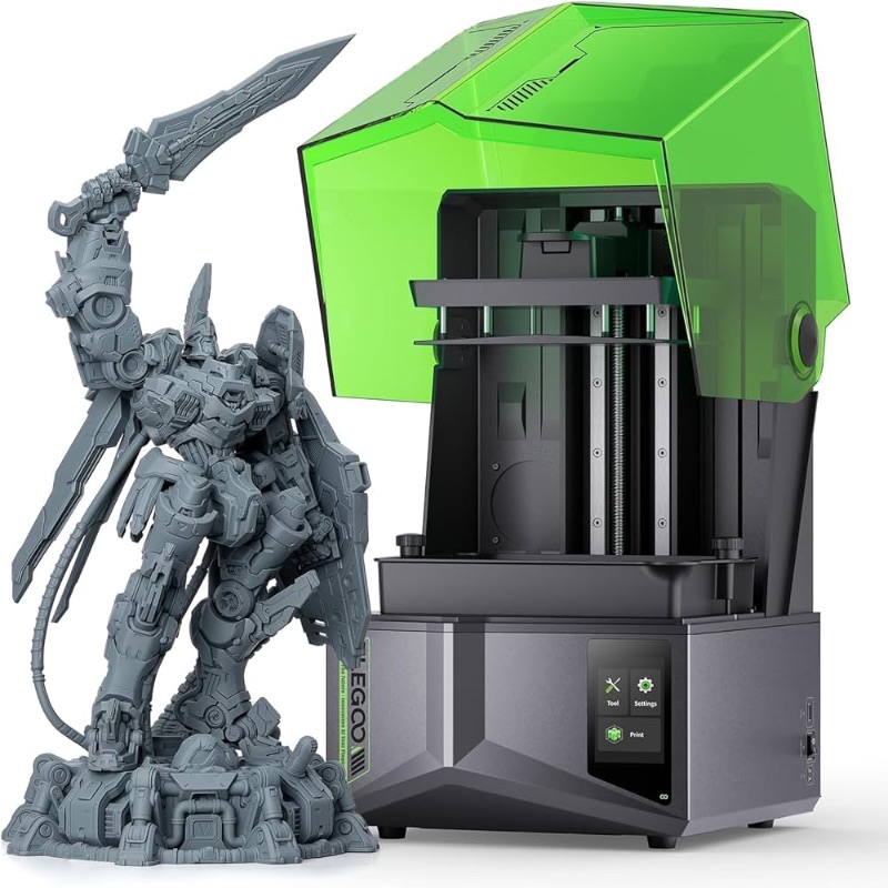 Photo 1 of ELEGOO Saturn 4 Resin 3D Printer, 10" 12K HD Mono LCD, Smart Automatic Leveling, AI Print Monitoring, Large Printing Volume 8.62 x 4.84 x 8.66 inches