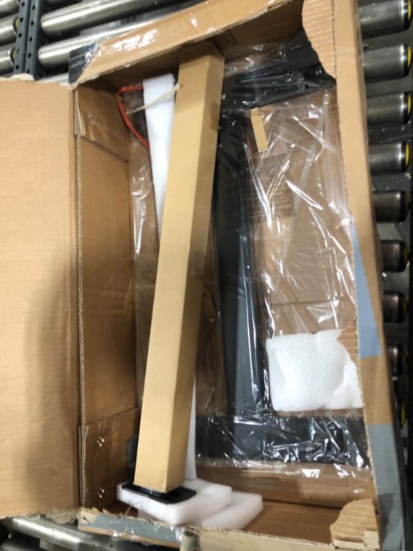 Photo 1 of GlasFlength Overbed Bedside Table with Wheels, Mobile Standing Desk Adjustable Height, Modern Portable Rolling Bed Table for Laptop Computer Writing, Hospital & Home Use, Brown