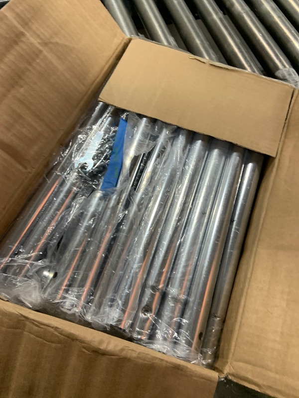 Photo 1 of Tajsoon Clothing Rack Heavy Duty Clothes Rack Foldable Garment Rack with Wheels and Extendable Rod, Collapsible Clothing Rack Max Capacity 250lbs, Industrial Rolling Rack with Bottom Shelf, Chrome