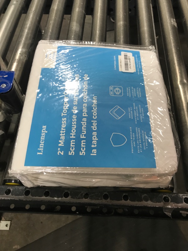 Photo 1 of Linenspa 2 Inch Mattress Topper -Cover Twin –Cover Only –Machine Washable – Breathable – Non Slip –Cover for Mattress Topper with Zipper – Topper -Cover Only White